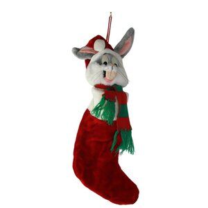 Bugs Bunny Christmas Stocking Plush Hanging Decoration Looney Tunes 1997